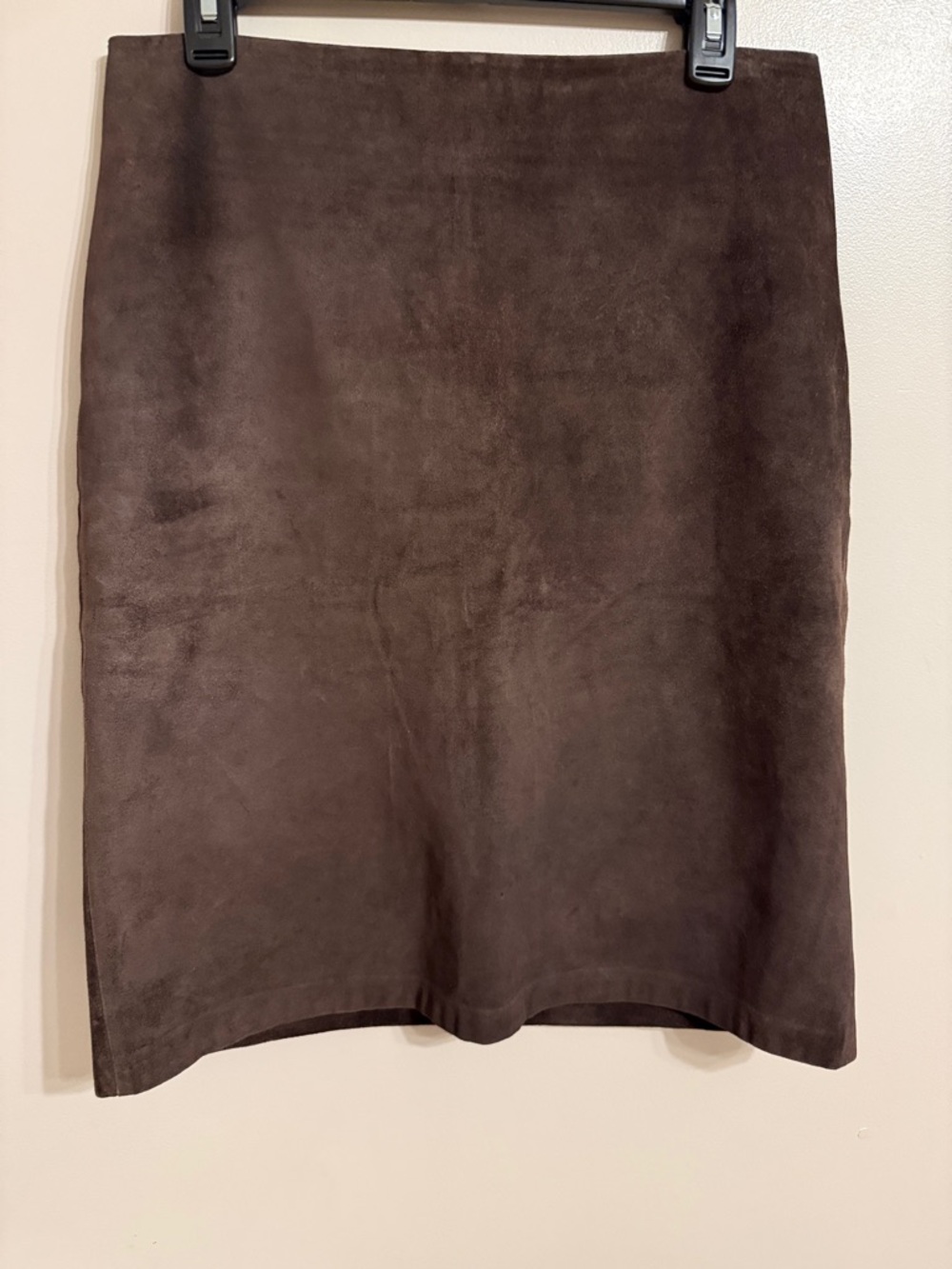 Gap Women’s Vintage Chocolate Brown Suede Leather MIDI Pencil Skirt Y2K 2000s